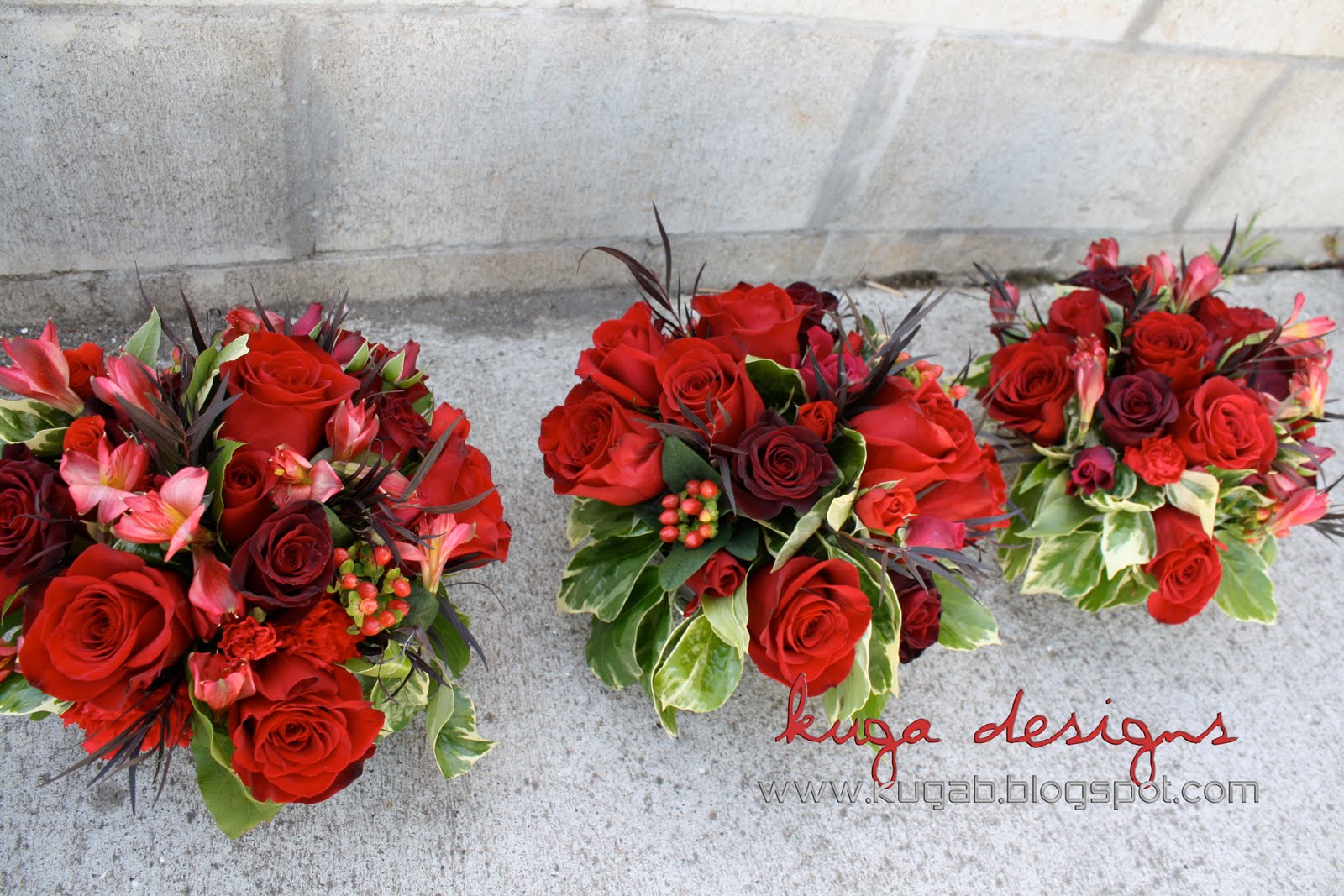 Red, Black and White Damask