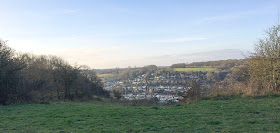 Whyteleafe from the top of the quarry.  Riddlesdown, 12 January 2014.