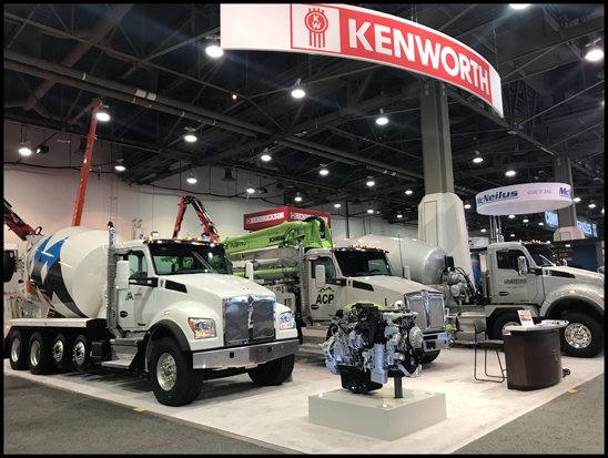 Kenworth booth at World of Concrete 2019