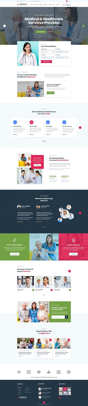 Modern Medical PSD Template 