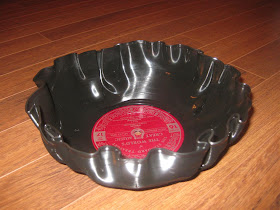 bowl i made by melting record in oven, easy, temperature, time