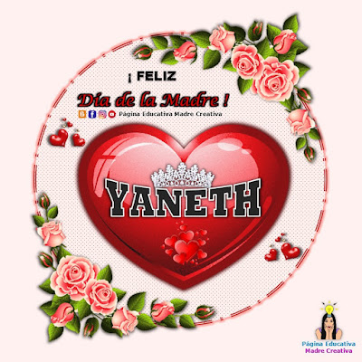 Nombre Yaneth - Cartelito por el Día de la Madre