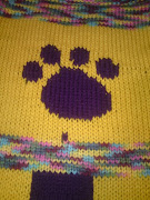 I finally found a great little dog paw print pattern, it was a little bit . (paw print)