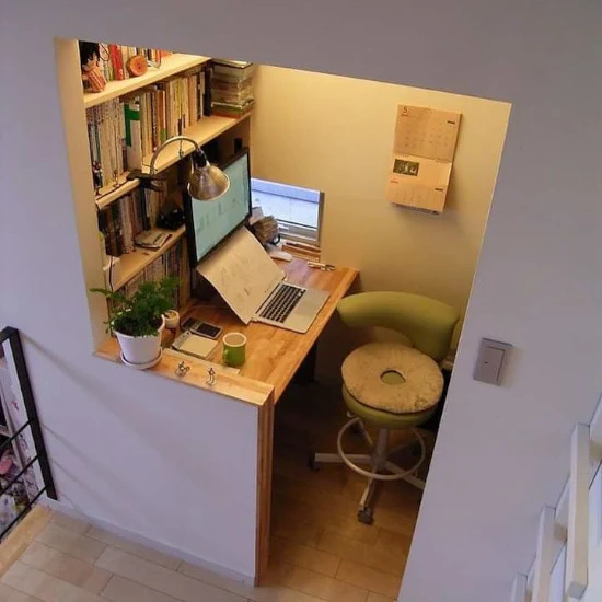 model ruang kerja modern minimalis di rumah