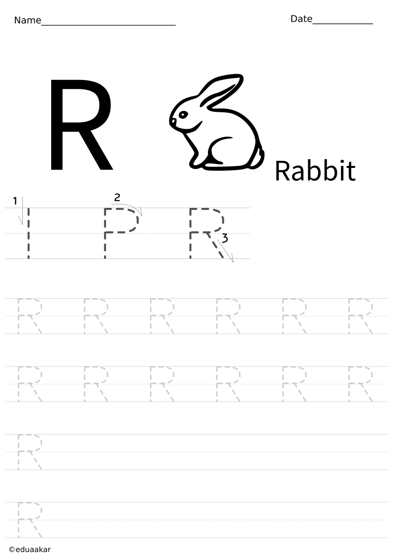 Letter Tracing R
