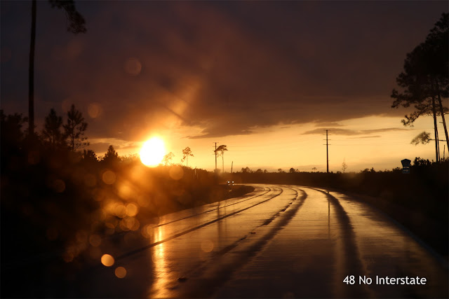 driving into the sunset, Highway 98, Florida