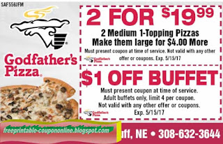 Free Printable Godfathers Pizza Coupons