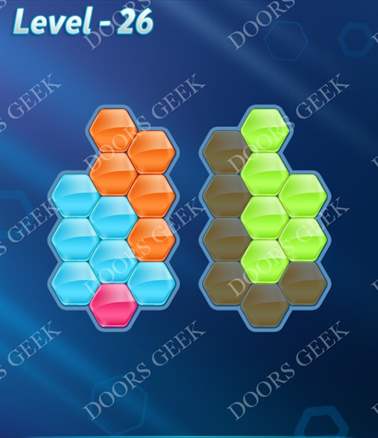 Block! Hexa Puzzle [Regular A] Level 26 Solution, Cheats, Walkthrough for android, iphone, ipad, ipod