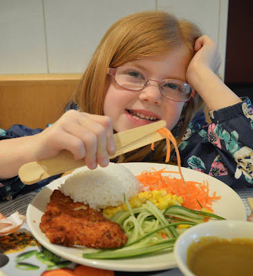 Child-sized chopsticks at wagamama Newcastle