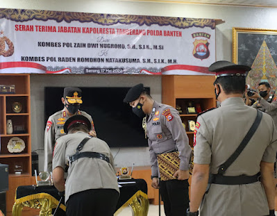 pucuk pimpinan di Polresta Tangerang berganti dari Kombes Pol Zain Dwi Nugroho ke Kombes Pol Raden Romdhon Natakusuma