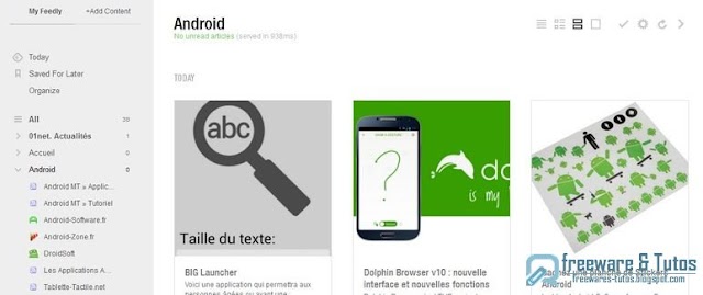 Feedly maintenant disponible directement en ligne en tant qu'application web