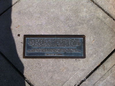 Bike Riding Statue Plaque