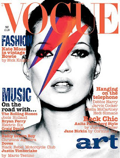 Revista vogue homenaje Aladdin Sane Bowie