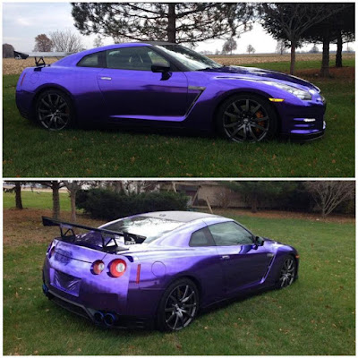 Violet Color Chrome Nissan Godzilla GTR R35