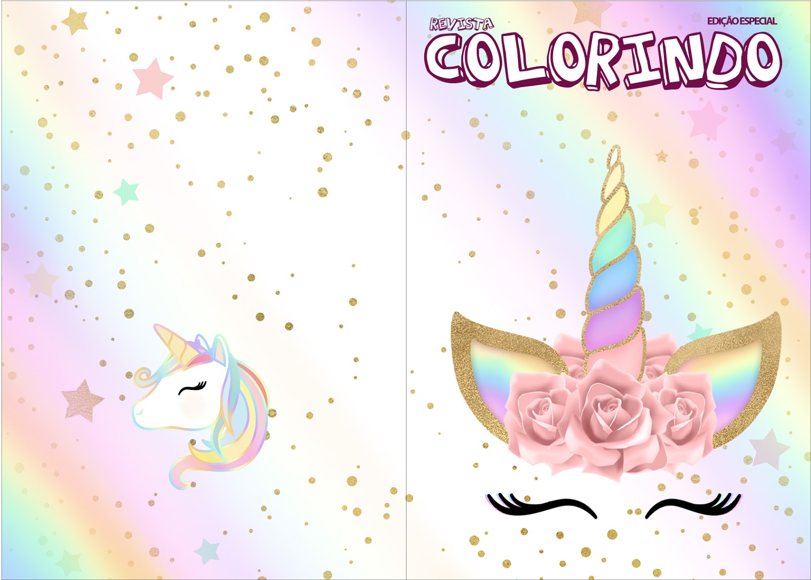 unicorn and rainbow free party printables oh my fiesta in english