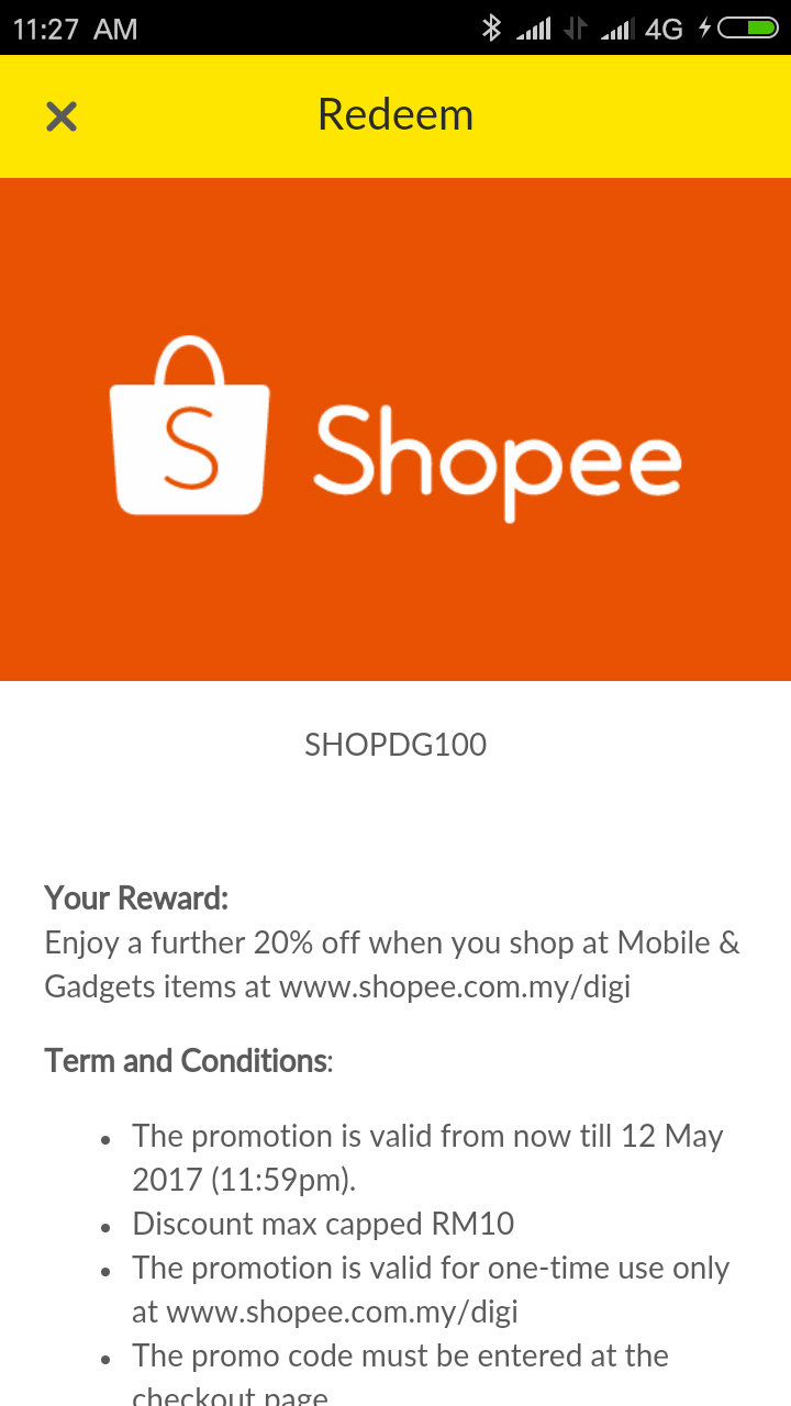 Shopee Promo Code 20% Discount on Mobile &amp; Gadgets Items ...
