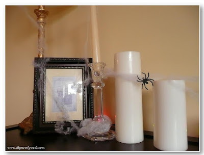 Spooky Halloween Cobweb Table Decor Then I added a madscientist look by 