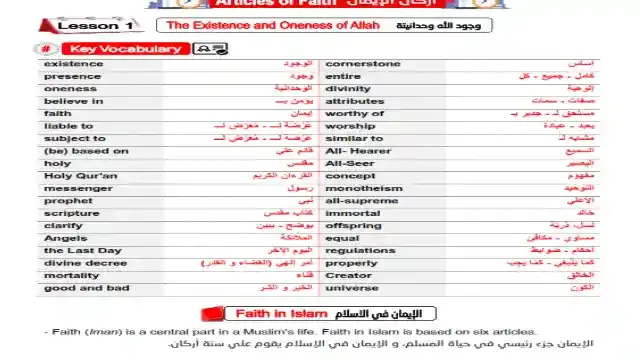 اهم مذكرة مختارات اسلامية Islamic selections للصف الاول الثانوى الازهر الترم الاول 2024