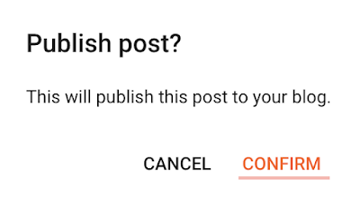 Publish post on blogger.