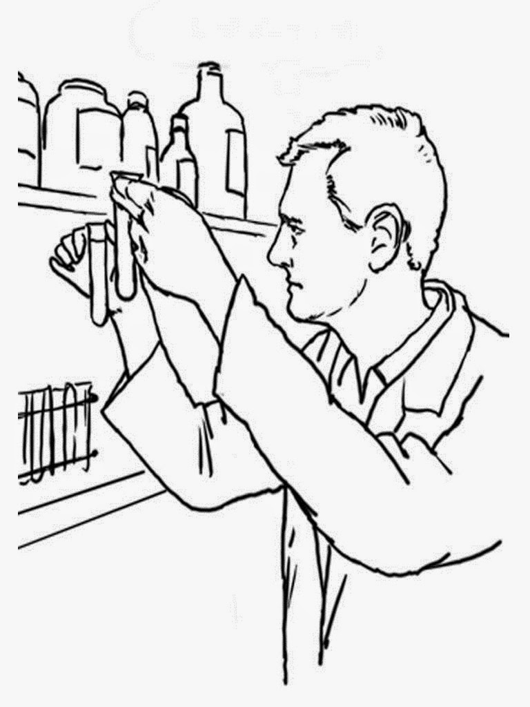 Download Scientist Coloring Pages | Realistic Coloring Pages