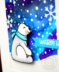 Sunny Studio Stamps: Frosty Flurries and Playful Polar Bears Winter Sky Background Card by Vanessa Menhorn