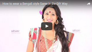 How to wear saree in bengali style