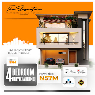 Now selling! The signature fully detached 4 bedroom located in Abijo Lagos State Nigeria