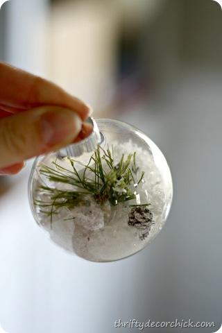 DIY snow ornament