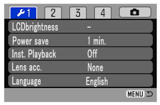 DiMAGE Z3 Setup menu 