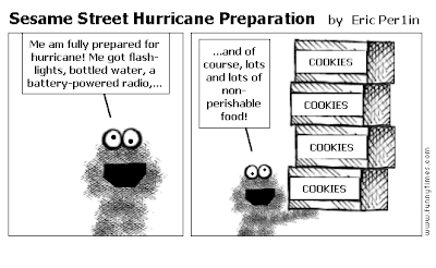 Sesame Street Cookie Monster Hurricane cartoon by Eric Perlin