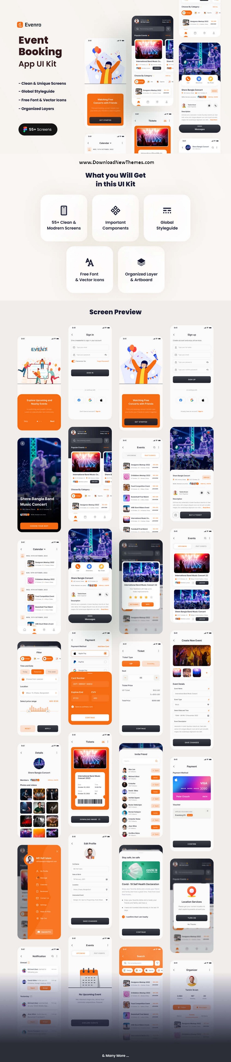 Evenro - Event Booking App Figma Template Review