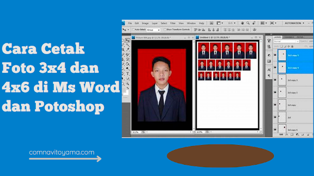 Cara Cetak Foto 3x4 dan 4x6 di Ms Word dan Potoshop