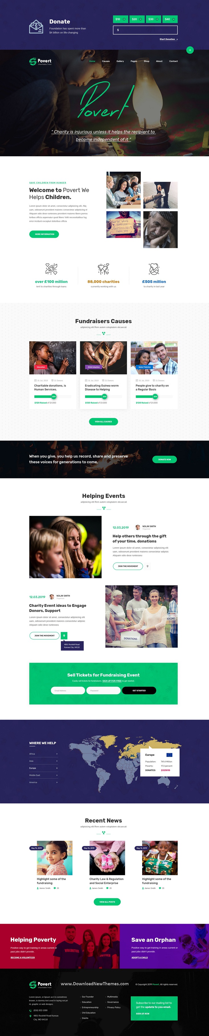 Nonprofits Charity Adobe XD Template