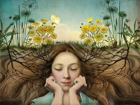 Catrin Welz-Stein  ilustrações surreais estilo vintage fantasia photoshop sonhos oníricos