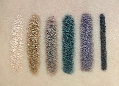 tarte holiday 2012 6-Piece SmolderEYES and Skinny SmolderEYES Collector’s Set swatches