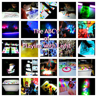 26 ways to play with light and light tables