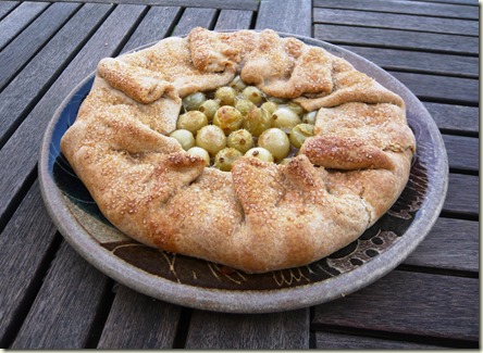 rustic gooseberry tart