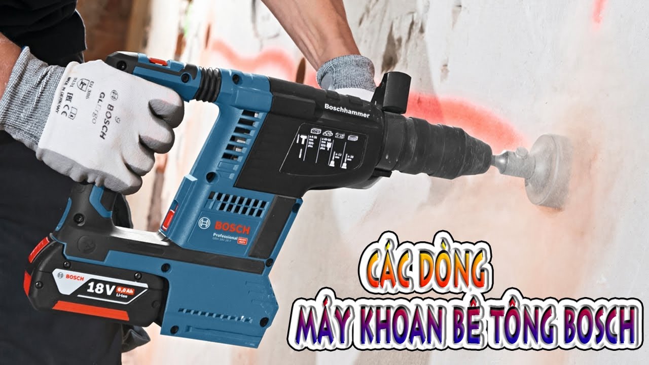 So sánh máy khoan bê tông Bosch 2 chức năng và 3 chức năng