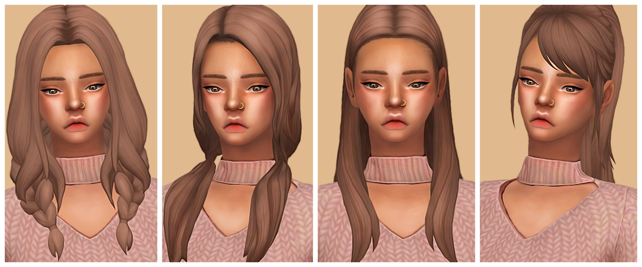 My Sims 4 Blog: Hair Recolors by TiredEffect