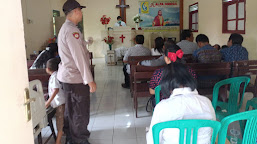 Polisi Gelar Pengamanan Kebaktian Rutin di Gereja Wilayah Kecamatan Lelea