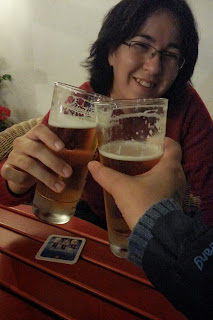 Tomando unas cervezas en Ettal