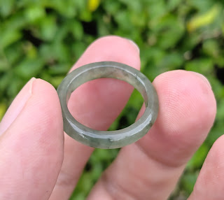 Ring Cincin Batu Giok Jadeite Jade Type A JDT034 Natural Green Origin Burma