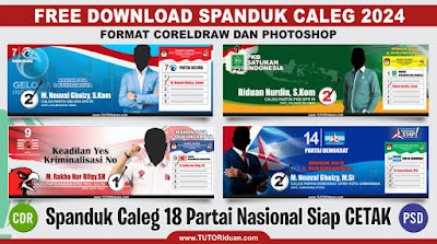 Desain Banner Caleg Pemilu 2024 CDR PSD