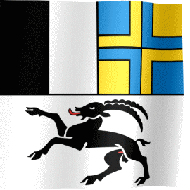 The waving flag of Grisons (Animated GIF)