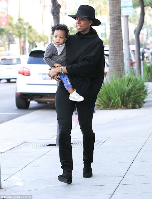 Kelly Rowland steps out with her son