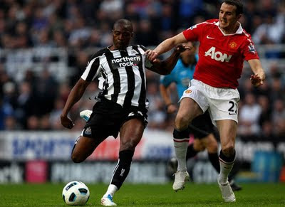 John Oshea Manchester United vs Newcastle United Barclays Premier League