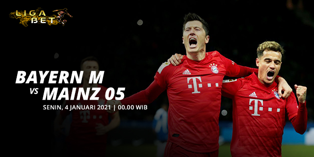 PREDIKSI PARLAY BAYERN MUNICH VS MAINZ 05 SENIN 4 JANUARI 2021