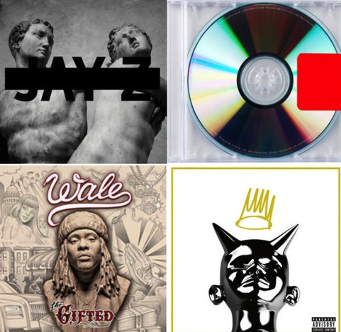 Wale - The Gifted, Jay Z - Magna Carta Holy Grail, Kanye West - Yeezus, J.Cole - Born Sinner