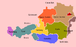 Carte de Autriche Departement
