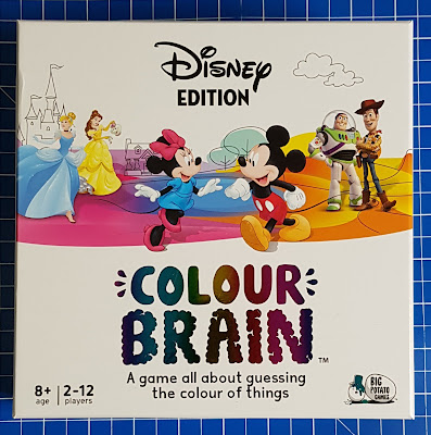 Disney Edition Colour Brain Game box shot with Disney figures dancing and text